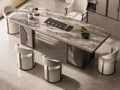现代岩板茶桌，1.6米~2.6米，80cm宽图5
