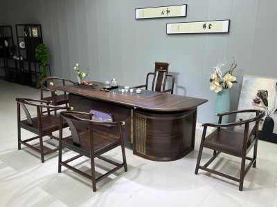 瞻远茶台 北美黑胡桃 规格：240*90*78cm图2
