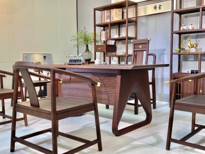 朝暮茶台，北美黑胡桃 规格：1.82米*83*75图6