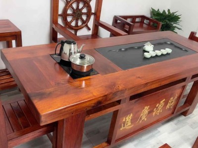 财源广进茶台，老船木材质茶台，尺寸齐全图4