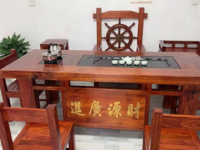 财源广进茶台，老船木材质茶台，尺寸齐全图6
