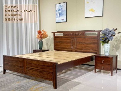 黑胡桃 宋式美学 新中式 实木床图5