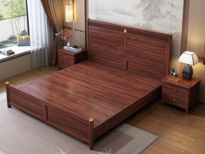新中式实木床，乌金木，1.5米、1.8米图3