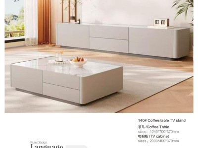 现代时尚轻奢茶几电视柜图4