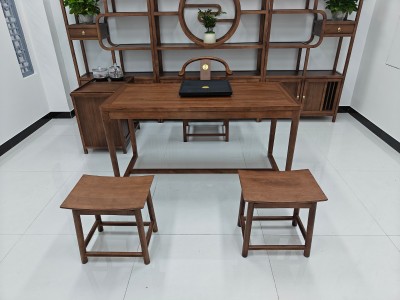 素茗干泡茶台 【规格】120/140*65*74CM 【材质】橡木乌金木工艺 【颜色】北美胡/乌金色图3
