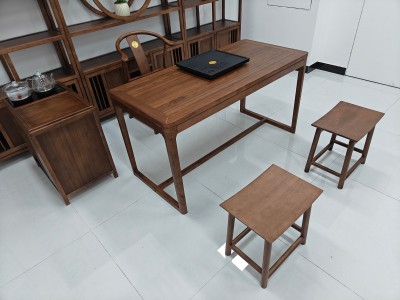 素茗干泡茶台 【规格】120/140*65*74CM 【材质】橡木乌金木工艺 【颜色】北美胡/乌金色图4
