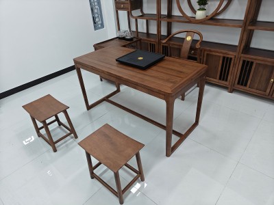 素茗干泡茶台 【规格】120/140*65*74CM 【材质】橡木乌金木工艺 【颜色】北美胡/乌金色图2