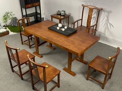 实木大板茶台，茶桌，进口橡胶木大板 尺寸：1.6、1.8、2、2.2、2.4米图9