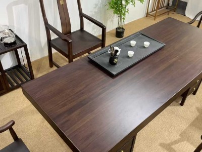 乌金大板茶台（10公分厚）【黑胡桃】 尺寸齐全：1.6米、1.8米、2米、2.2米、2.4米、2.6米、2.8米、3米图4