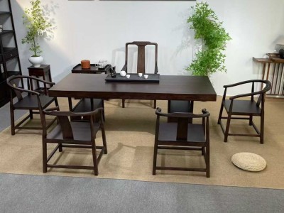 乌金大板茶台（10公分厚）【黑胡桃】 尺寸齐全：1.6米、1.8米、2米、2.2米、2.4米、2.6米、2.8米、3米图6