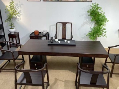 乌金大板茶台（10公分厚）【黑胡桃】 尺寸齐全：1.6米、1.8米、2米、2.2米、2.4米、2.6米、2.8米、3米图5