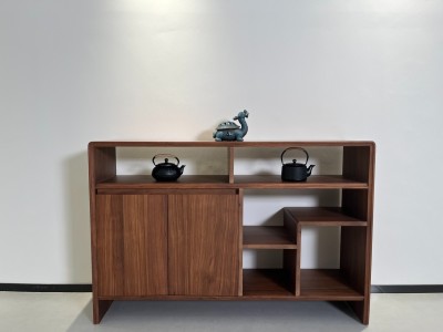 星际三组合博古架 规格：331x35x199cm 中柜：135x35x90cm 材质：金花梨木图5