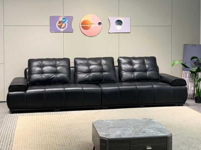 型号：B003# 进口头层牛皮沙发 尺寸：345*107*90 材质：进口落叶松木加宽加厚框架（3*10）升级功能蛇形弹簧绷带底架 高回弹海绵填充图7