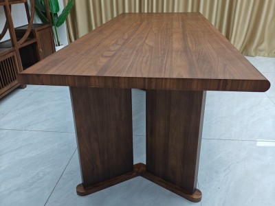国泰大板茶台 【尺寸】200/220/240*88*75CM 【材质】非洲檀木（乌金木工艺） 【颜色】黑胡桃图9