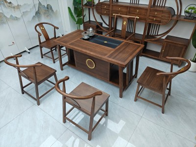 如鱼得水茶台 【规格】160/180*78*73CM 【材质】橡木 【颜色】北美胡图5