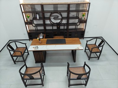 云尚茶台 【规格】180/200*80*73CM 【材质】乌金木工艺 【颜色】双拼色 甄选品质，中式与现代结合图2