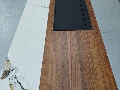云尚茶台 【规格】180/200*80*73CM 【材质】乌金木工艺 【颜色】双拼色 甄选品质，中式与现代结合图6