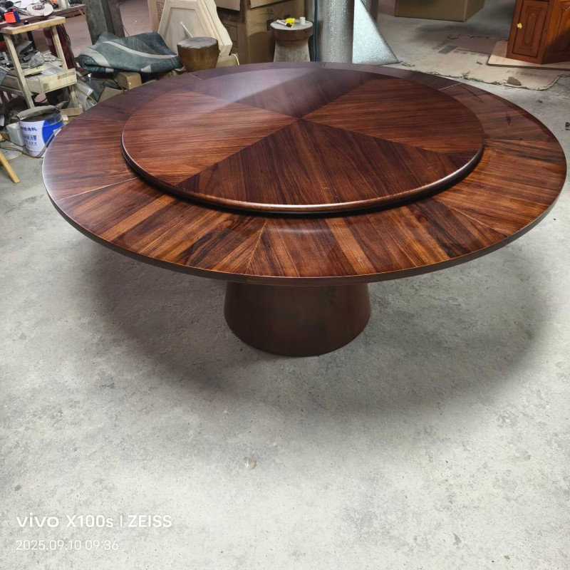 可变大变小餐桌，1.1米变1.6米多功能餐桌，乌金木餐桌椅