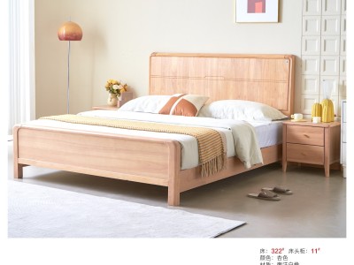 南洋白橡实木床，臻实家具图2
