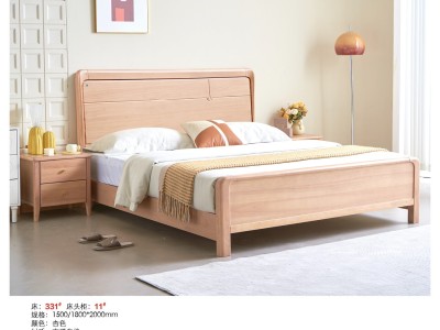 南洋白橡实木床，臻实家具图5