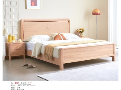 南洋白橡实木床，臻实家具图7