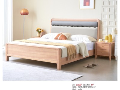 南洋白橡实木床，臻实家具图2