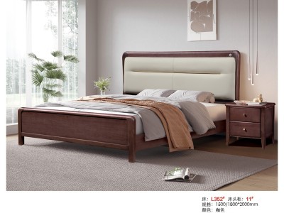 南洋白橡实木床，臻实家具图2