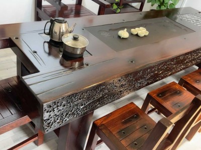 2.8米龙骨船木茶台，尺寸可定制图4