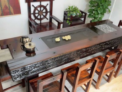 2.8米龙骨船木茶台，尺寸可定制图7