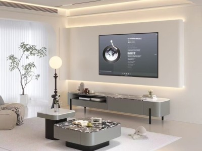 茶几尺寸80*50，8MM科技石 电视柜尺寸200*40*42，8MM科技石 大黑小白，整装发货。图2