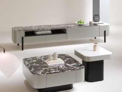 茶几尺寸80*50，8MM科技石 电视柜尺寸200*40*42，8MM科技石 大黑小白，整装发货。图4