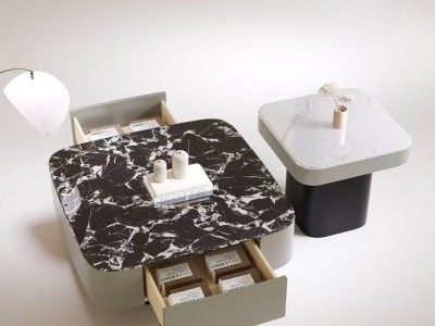 茶几尺寸80*50，8MM科技石 电视柜尺寸200*40*42，8MM科技石 大黑小白，整装发货。图5