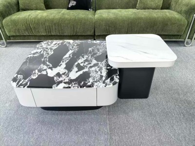 茶几尺寸80*50，8MM科技石 电视柜尺寸200*40*42，8MM科技石 大黑小白，整装发货。图6