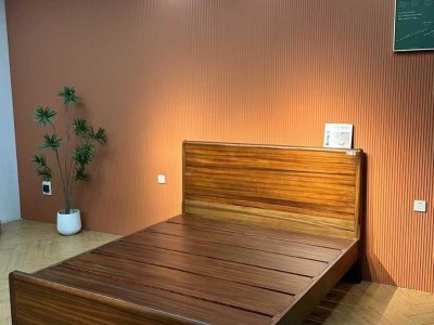 臻实黑胡桃家具系列，黑胡桃床，黑胡桃实木床，黑胡桃套房家具图3