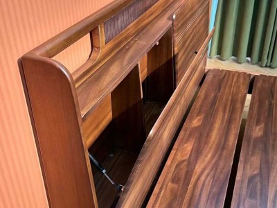 臻实黑胡桃家具系列，黑胡桃床，黑胡桃实木床，黑胡桃套房家具图8