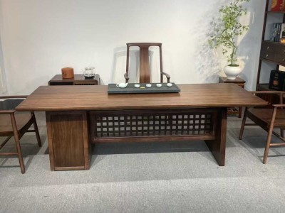观山大板茶台 风格：宋式美学 颜色：宋式胡桃 尺寸：1.8米、2米、2.2米、2.4米、2.6米、2.8米图5