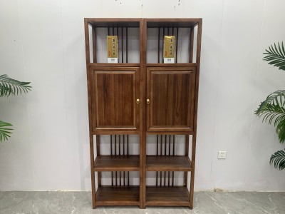 江南小镇 【尺寸】 中柜：120*33*90CM 边柜：50*33*180CM 三组合：220*33*180CM 【材质】橡木 【颜色】北美胡/黑胡桃图3