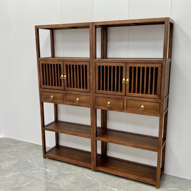 迷你博古架 【材质】橡木 【颜色】北美胡/黑胡桃