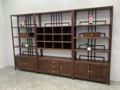 高品致尚二抽屉 【尺寸】316×33×196CM（三组合）             126×33×196CM（中柜）190×33×196CM （两组合） 【材质】橡木 【颜色】北美胡/黑胡桃图3