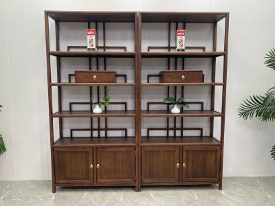 高品致尚二抽屉 【尺寸】316×33×196CM（三组合）             126×33×196CM（中柜）190×33×196CM （两组合） 【材质】橡木 【颜色】北美胡/黑胡桃图4