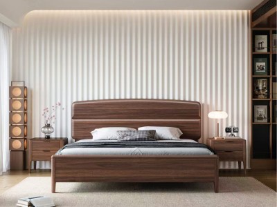 黑胡桃木床，南美金柚图2