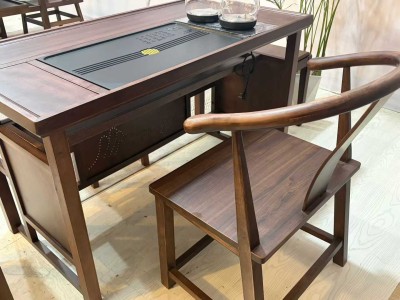 鸿星#小茶台  尺寸：1.23m*65*70cm  配置：一主三副+玻璃养生壶  材质：非洲胡桃木材质图8