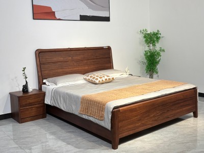 乌金木软包大床，真材实料，高端乌金木床系列图8