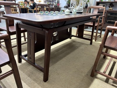 茶韵茶台 材质：橡木胡桃木工艺 颜色：北美色图5