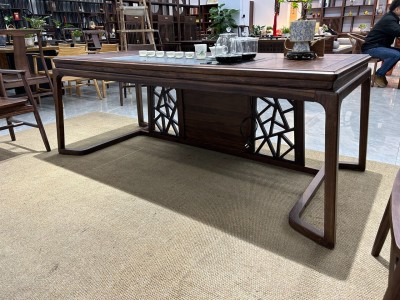 宋式美学《锦程湿泡桌》 尺寸：2/2.2/2.4米，宽86*高75cm 颜色：北美黑胡桃色图7