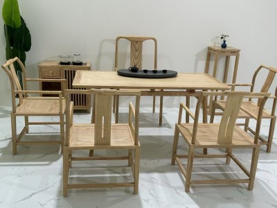 白蜡木08#平面桌 规格：140/160**73*75cm、180/200*78*75cm、220*85*75cm 材质：白蜡木 颜色：原木色，胡桃色，北美黑胡桃图3