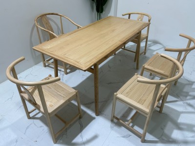 白蜡木08#平面桌 规格：140/160**73*75cm、180/200*78*75cm、220*85*75cm 材质：白蜡木 颜色：原木色，胡桃色，北美黑胡桃图5