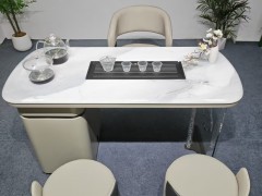 129-2# 超晶石+亚克力脚+碳素钢 材质：超晶石+亚克力脚+碳素钢 颜色：超晶石 尺寸：1.2/1.4/1.6米