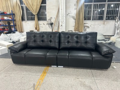 ​新款上市  805# 大黑熊沙发  尺寸：3.1米  面料：生态真皮  框架：落叶松框架图3