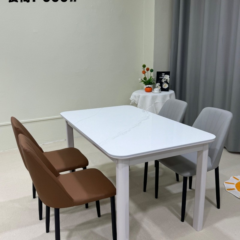 轻奢奶油风908# ​颜色：茉莉白 ​椅子：999# F012# F025# 软包椅子